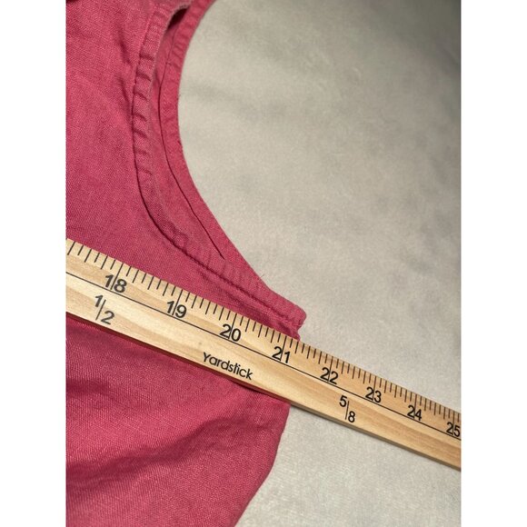 Jones New York Signature Womens Pink Linen Sleeveless Blouse XL Cottagecore - Picture 3 of 7